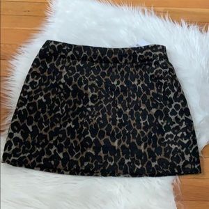 Cheetah wool skirt